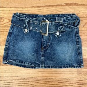 Denim mini skirt